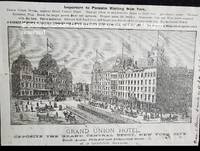 cover of ALS on Grand Union Hotel, New York Stationery