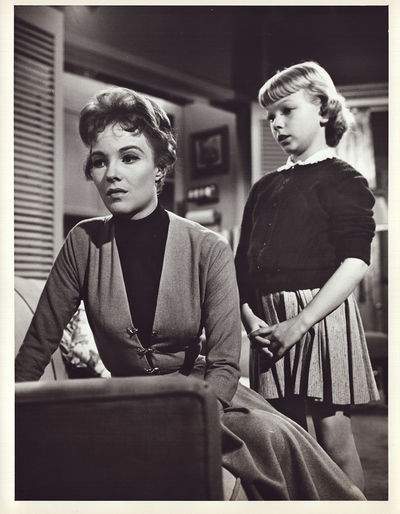 TWILIGHT ZONE, THE - "Nightmare as a Child" (1960) TV photo ft. Janice Rule, Terry Burnham