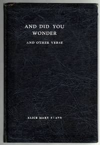 image of And Did You Wonder and Other Verse