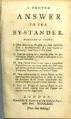 [HISTORY] A PROPER ANSWER TO THE BY-STANDER