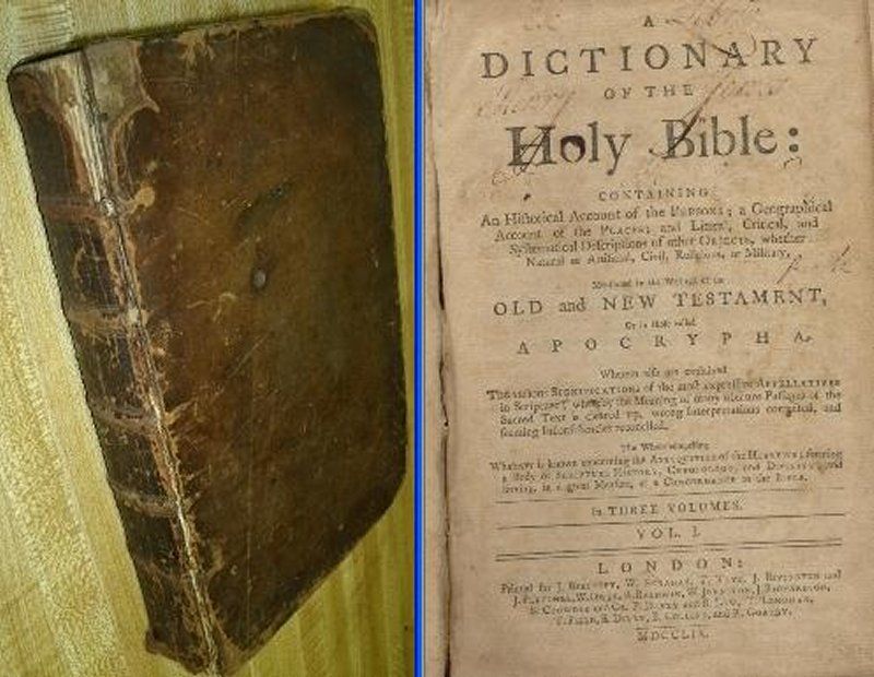 BIBLIO A Dictionary of the Holy Bible Containing An Historical