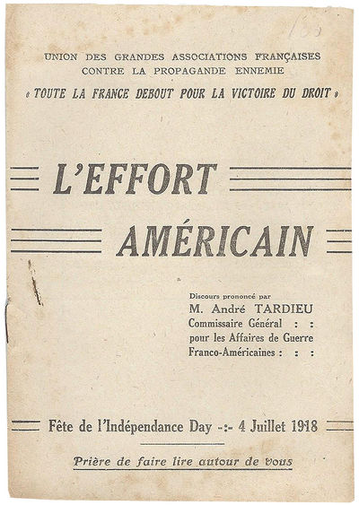L'effort am&eacute;ricain: Discours