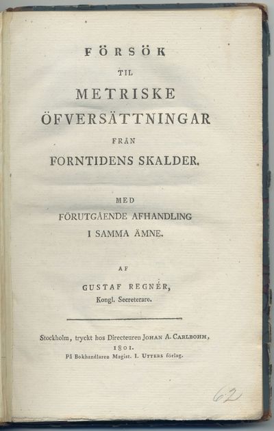 Försök til metriske öfversättningar från…