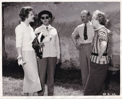 The Scapegoat (Original photograph of Daphne Du Maurier, Alec Guinness, and Nicole Maurey on the set of the 1959 film)