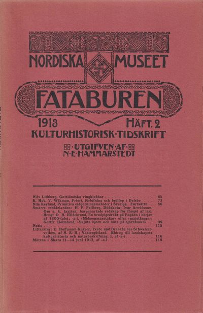 Fataburen. Kulturhistorisk tidskrift. 1913, häfte…