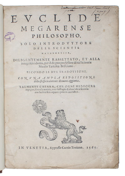 Euclide Megarense Philosopho, solo Introduttore…