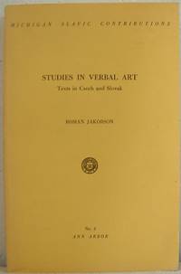 Studies in Verbal Art: Texts in Czech and Slovak (Michigan Slavic Contributions No. 4)