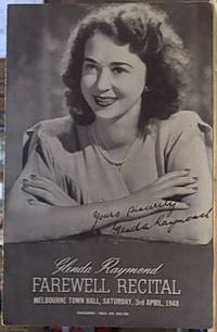 image of Glenda Raymond; Farewell Recital, Melbourne Town Hall, Saturday, 3rd of April 1948