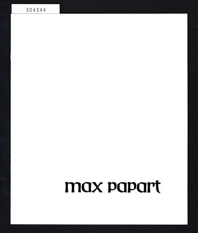 Galleri Hägg presenterar Max Papart.…