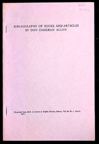 Bibliography of Books and Articles by Don Cameron Allen