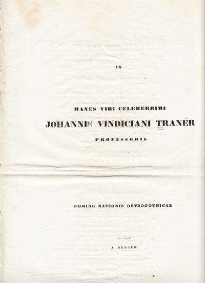 In manes viri celeberrimi Johannis Vindiciani…