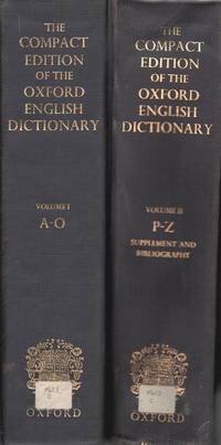 Compact Edition of the Oxford English Dictionary by Murray, James A. H. editor - 1971