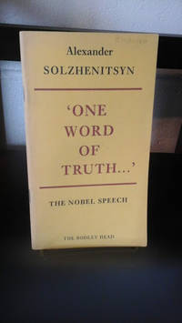 image of One Word of Truth : The Nobel Speech on Literature 1970