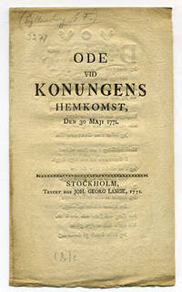 Ode vid konungens hemkomst, den 30 maji 1771.