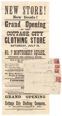 [Broadside]: Grand Opening of the Cottage City Clothing Store. Saturday July 18, at No. 7 Montgomery Square, Opposite the Central House