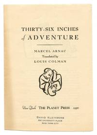 image of Prospectus and order form for Thirty-Six Inches of Adventure, by Marcel Arnac