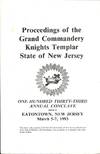 PROCEEDINGS GRAND COMMANDERY KNIGHTS TEMPLAR STATE NEW JERSEY 1993