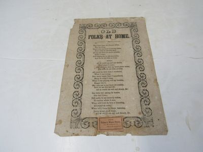 Song Broadside Old Folks at Home
