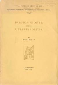 Partiopinoner och utrikespolitik.