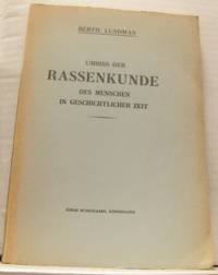Umriss der Rassenkunde des Menschen in…
