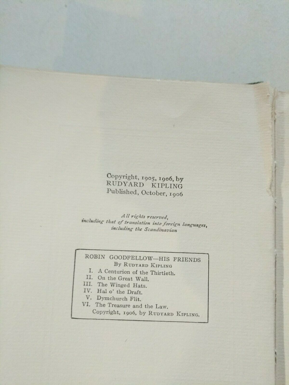 Puck of Pook's Hill by Rudyard Kipling First U.S. Edition 1906