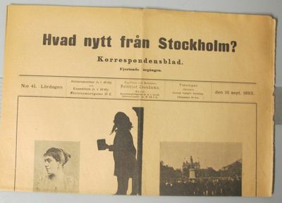 Hvad nytt från Stockholm? Korrespondesblad. N:o…
