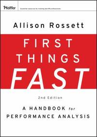 First Things Fast : A Handbook for Performance Analysis