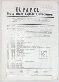 image of El Papel. How UNM exploits Chicanos