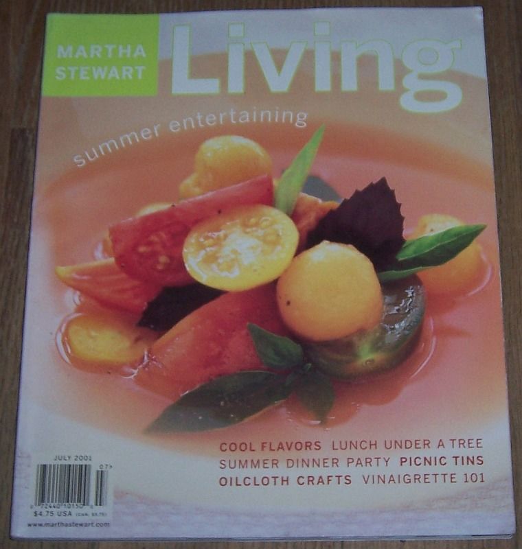 MARTHA STEWART LIVING MAGAZINE JULY 2001