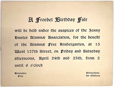 Froebel Birthday Fair Invitation