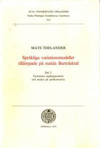 Språkliga variationsmodeller tillämpade på nutida…