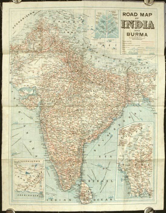 Road Map Of India Road Map Of India. Map Title: Road Map Of India And Burma. By India) -  Paperback - No