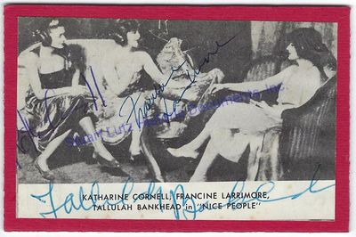 Tallulah Bankhead And Other Actresses Sign An Image Showing Them On Set Of 1921 Comedy