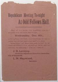 Republican Meeting To-night at Odd Fellows Hall.