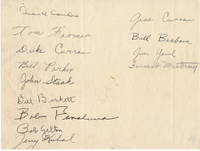 Group of 13 signatures from 1942 Iowa Hawkeyes Football Team by (UNIVERSITY OF IOWA / HAWKEYES FOOTBALL)