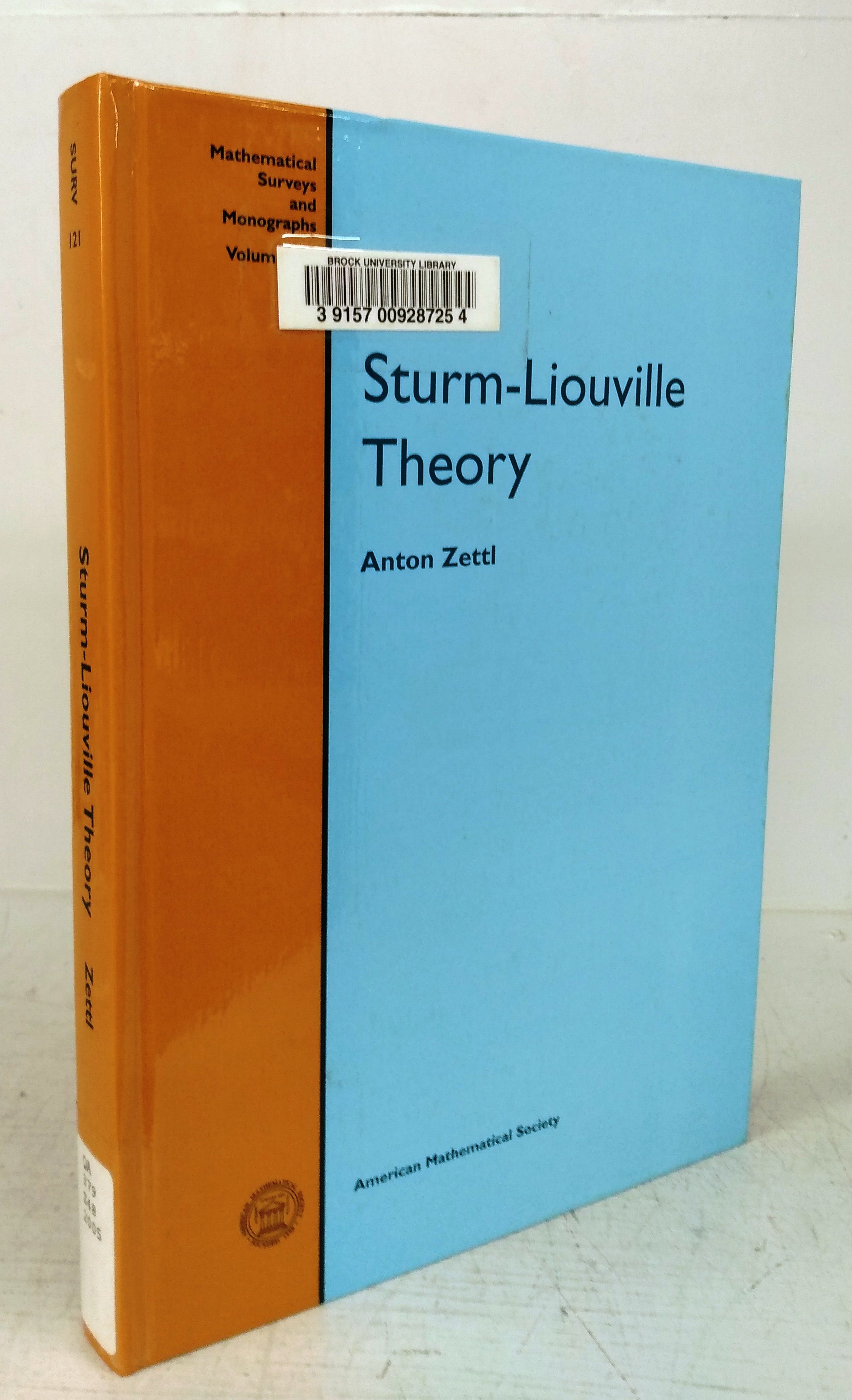 SturmLiouville Theory by Anton ZETTL Hardcover 2000 from Attic