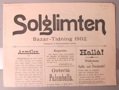 Solglimten. Bazar-tidning 1902.