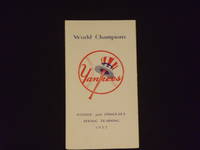 World Champions. Yankees Roster and Itinerary Spring Training 1953.