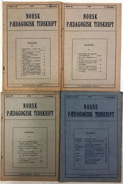1919. 3. aargang. Hefte I-II, III, IV, V og VI