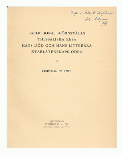 Jakob Jonas Björnståhls Thessaliska resa, hans…