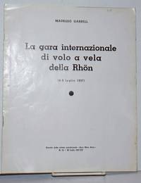 cover of La gara internazionale di volo a vela della Rhon (4-8 Iuglio 1937). Estratto dalla rivista quindicinale "Auto Moto Avio" N. 14 - 30 luglio 1937-XV