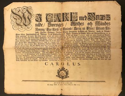 Wi Carl med guds nåde, Sweriges, Göthes och…