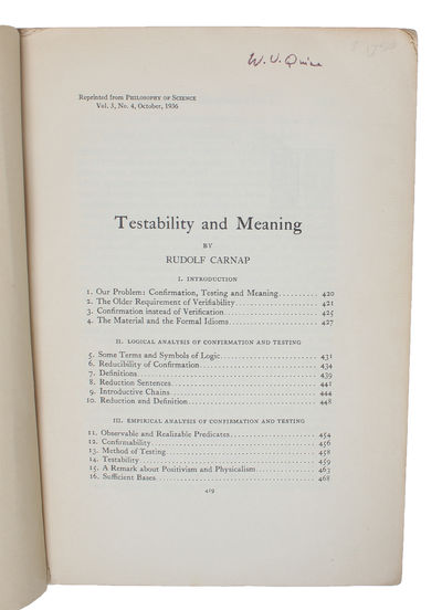 Testability and Meaning (+)  Testability and…
