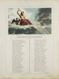 Hand-Colored Engraving above printed Text from Les Fables.
