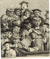 A Chorus of Singers. Original etching. 18th Century Impression.