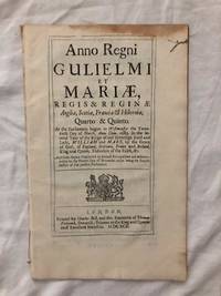 image of English Act of Parliament from the reign of William and Mary; An Act for Continuing the Acts for Prohibiting all Trade and Commerce with France and for the Encouragement of Privateers