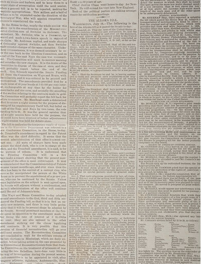 President Andrew Johnson’s Copy of “New-York Daily Tribune” Detailing Proposed Regulations for Alaska