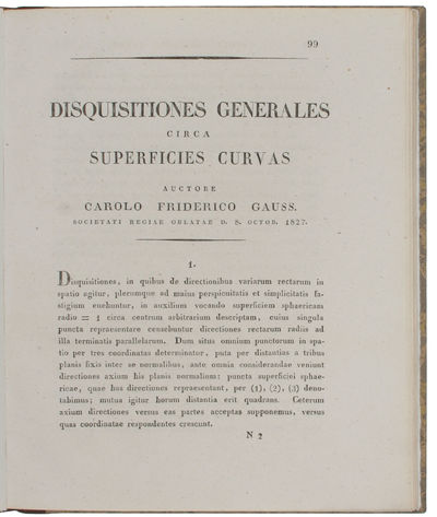 Disquisitiones generales circa superficies…
