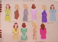 Fashion Sampler Manuscript With Designs, Art Techniques, Hair Styles, Wool, Cotton & Synthetic Samples and Designs