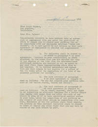 cover of Cloak and Dagger (Original contract agreement for the 1946 film, signed by Lilli Palmer)